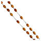 Rosary of 925 silver with 8 mm oval olivewood beads and Saint Joseph medal s3