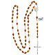 Rosary of 925 silver with 8 mm oval olivewood beads and Saint Joseph medal s4