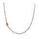 Amen rosé necklace ice blue beads cross Miraculous Mary s1