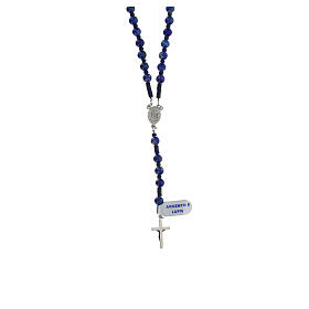 Różaniec srebro 925, koraliki lapis lazuli 6mm