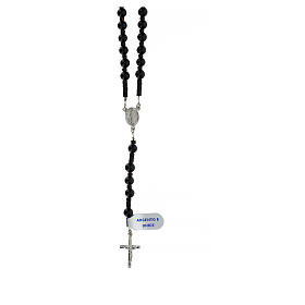 Rosary of 925 silver with 0.2 in onyx beads