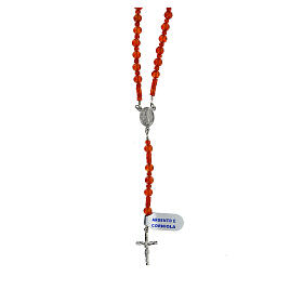 Rosary of 925 silver with 0.2 in carnelian beads