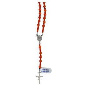 Różaniec srebro 925 i karneol 6 mm