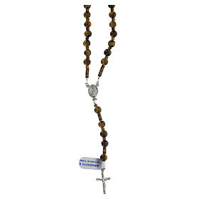Rosary of 925 silver with 0.2 in tiger's eye beads