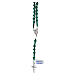 Rosary of 925 silver with 0.2 in malachite beads s1