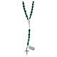 Rosary of 925 silver with 0.2 in malachite beads s2