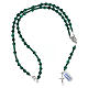Rosary of 925 silver with 0.2 in malachite beads s4