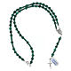 Rosario argento 925 e malachite 6mm s4