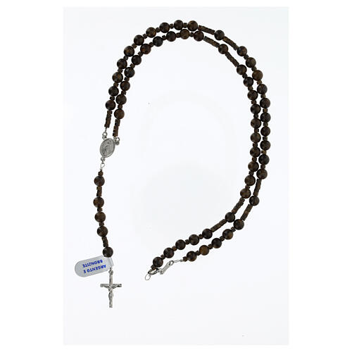 Rosary of 925 silver with 0.2 in bronzite beads 4