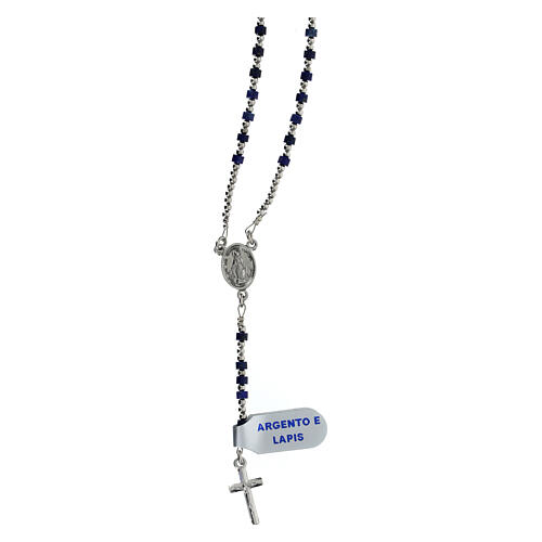 Różaniec  srebro 925 i lapis lazuli 2mm 1