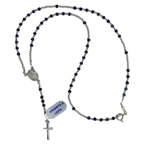 Różaniec  srebro 925 i lapis lazuli 2mm 4