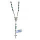 Rosary of 925 silver with 0.08 in beads of malachite s1