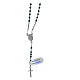 Rosary of 925 silver with 0.08 in beads of malachite s2