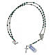 Rosary of 925 silver with 0.08 in beads of malachite s4