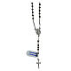 Rosary of 925 silver with 0.08 in beads of bronzite s1