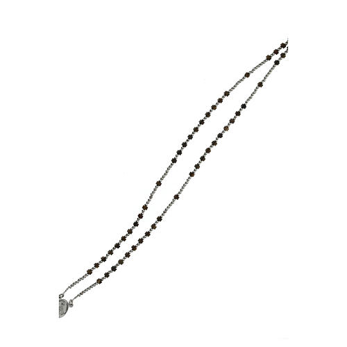 Różaniec srebro 925 i bronzyt 2 mm 3