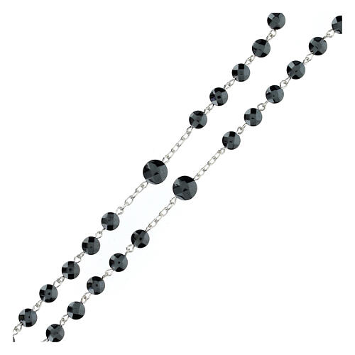 Rosary of 925 silver with 0.2 in beads of hematite 3