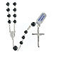 Rosary of 925 silver with 0.2 in beads of hematite s1