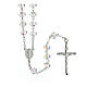 Rosary of 925 wilver with 0.3 in beads of white briolette crystal s1