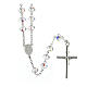 Rosary of 925 wilver with 0.3 in beads of white briolette crystal s2