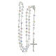 Rosary of 925 wilver with 0.3 in beads of white briolette crystal s4