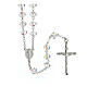 Rosary 8 mm 925 silver white briolette crystal s1