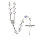 Rosary 8 mm 925 silver white briolette crystal s2