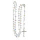 Rosary 8 mm 925 silver white briolette crystal s4