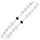 Rosenkranz aus 925er Silber mit Kristallen im Briolette-Schliff in Schwarz und Weiß (8 mm) – Umfang 64 cm s3