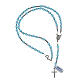 Rosary of 925 silver with 0.2 in light blue cat's eye beads s4