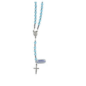 Rosary 6 mm 925 silver blue cat's eye 