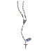 Rosary of 925 silver with 0.2 in white cat's eye beads s2