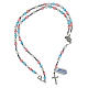Rosary of 925 silver with 0.2 in multicoloured cat's eye beads s4