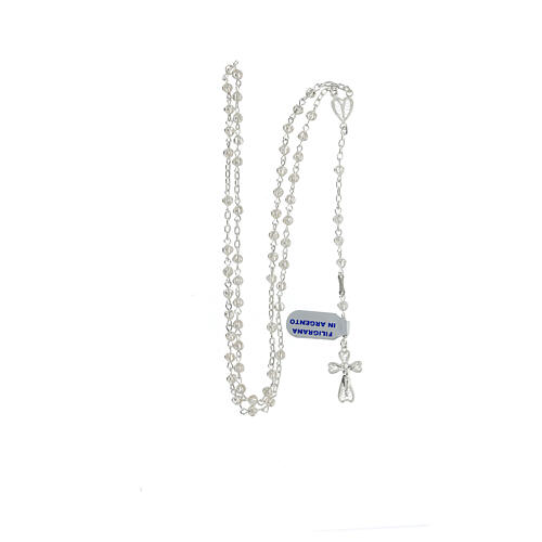 Silver filigree rosary, 0.16 in beads 4