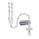 Silver filigree rosary, 0.16 in beads s1
