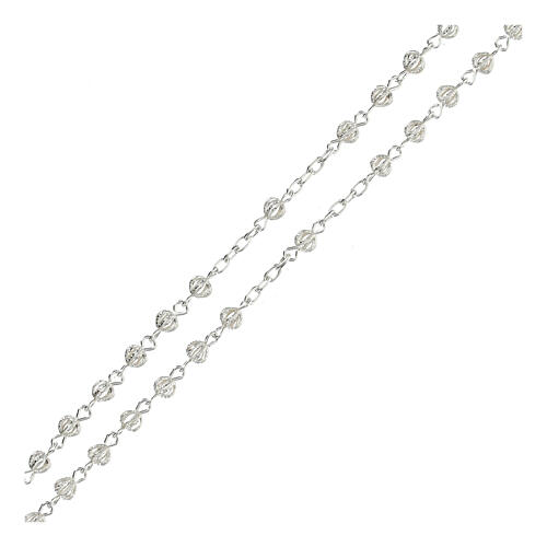 Różaniec filigranowy ze srebra, 4 mm 3