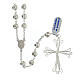 Silver filigree rosary with 0.28 in beads and Miraculous Medal s2