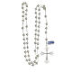 Silver filigree rosary with 0.28 in beads and Miraculous Medal s4