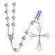 Rosary 7 mm silver filigree Miraculous Medal s1