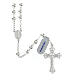 Rosary with 0.2 in striped beads and Miraculous Medal, 925 silver s1