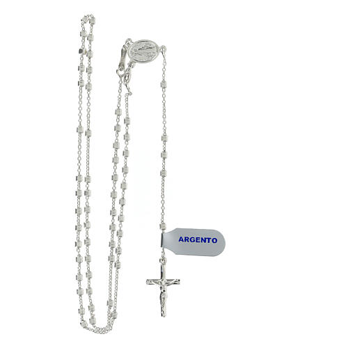 Cubic rosary beads 2 mm Miraculous Medal 925 silver 4