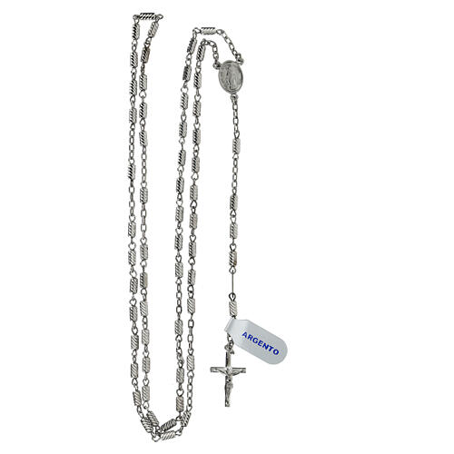 Rosary with 0.2 cylindrical beads, 925 silver 4