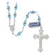 Rosary 5 mm light blue crystal 925 silver s2