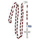 Red crystal rosary in 925 silver 5 mm s4