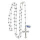 Rosary of 925 silver with white crystal beads of 0.2 in s4