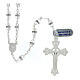 925 silver rosary white crystal 5 mm s2