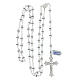925 silver rosary white crystal 5 mm s4