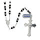 Rosary of 925 silver with black crystal beads of 0.2 in s2