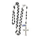 Rosary of 925 silver with black crystal beads of 0.2 in s4
