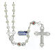 Mother-of-pearl rosary of Saint Rita with small roses, 0.2 in beads s1